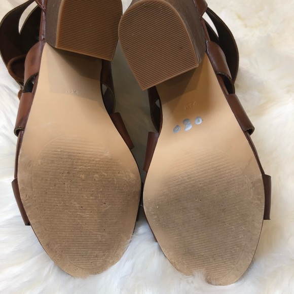 Brown chunky heel sandals - Picture 4 of 6